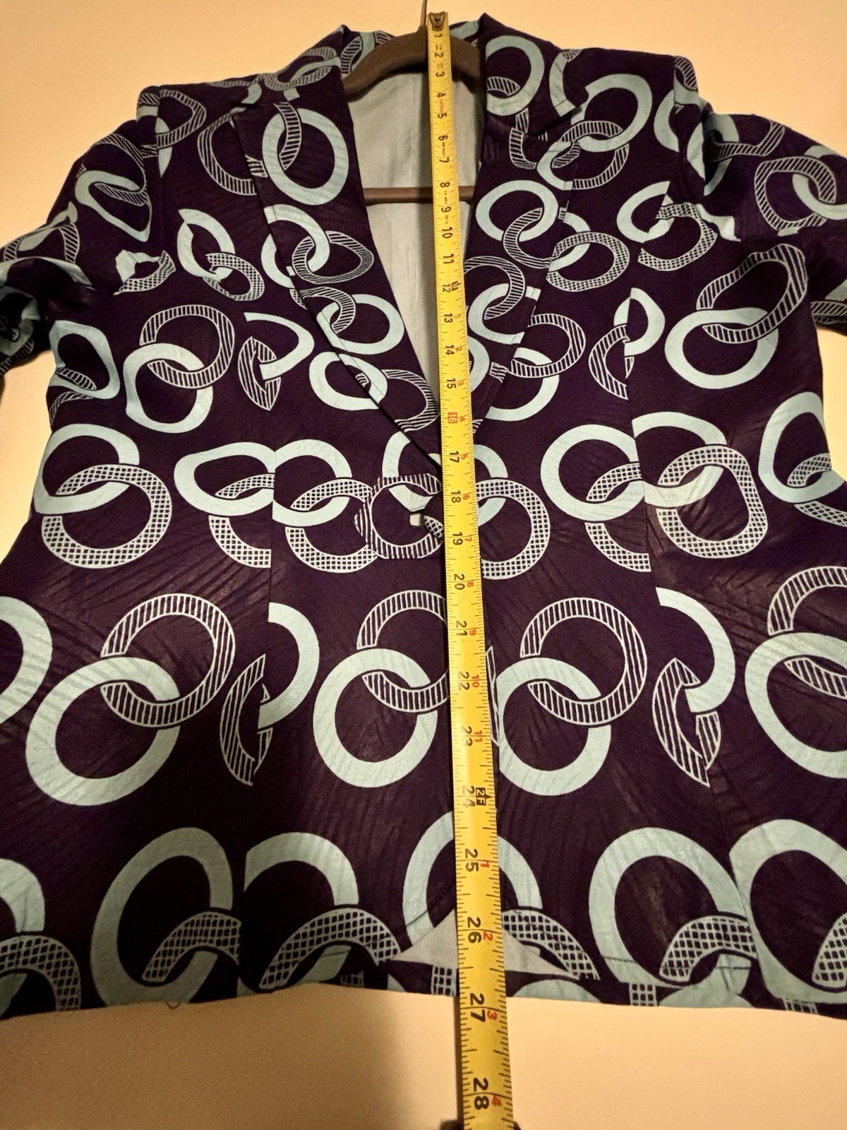 African Ankara Wax Fabric Women Jacket Blazer Coat Size 12/ Large NEW