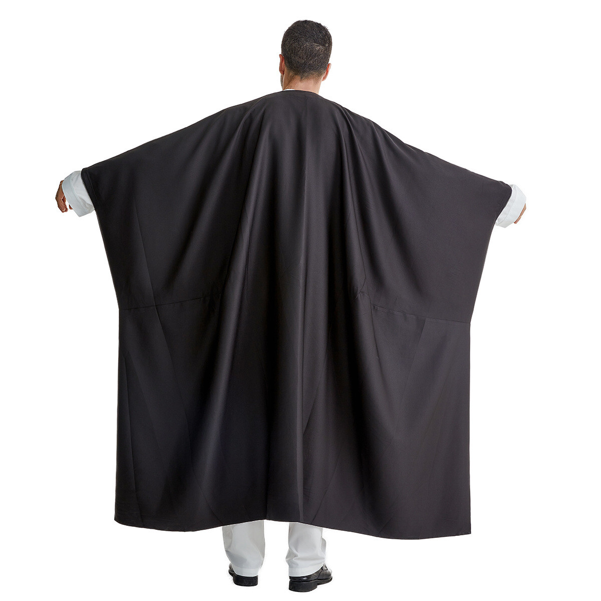 Saudi Arab Men Solid Color Open Kimono Batwing Robe Muslim Abaya Ramadan Prayer