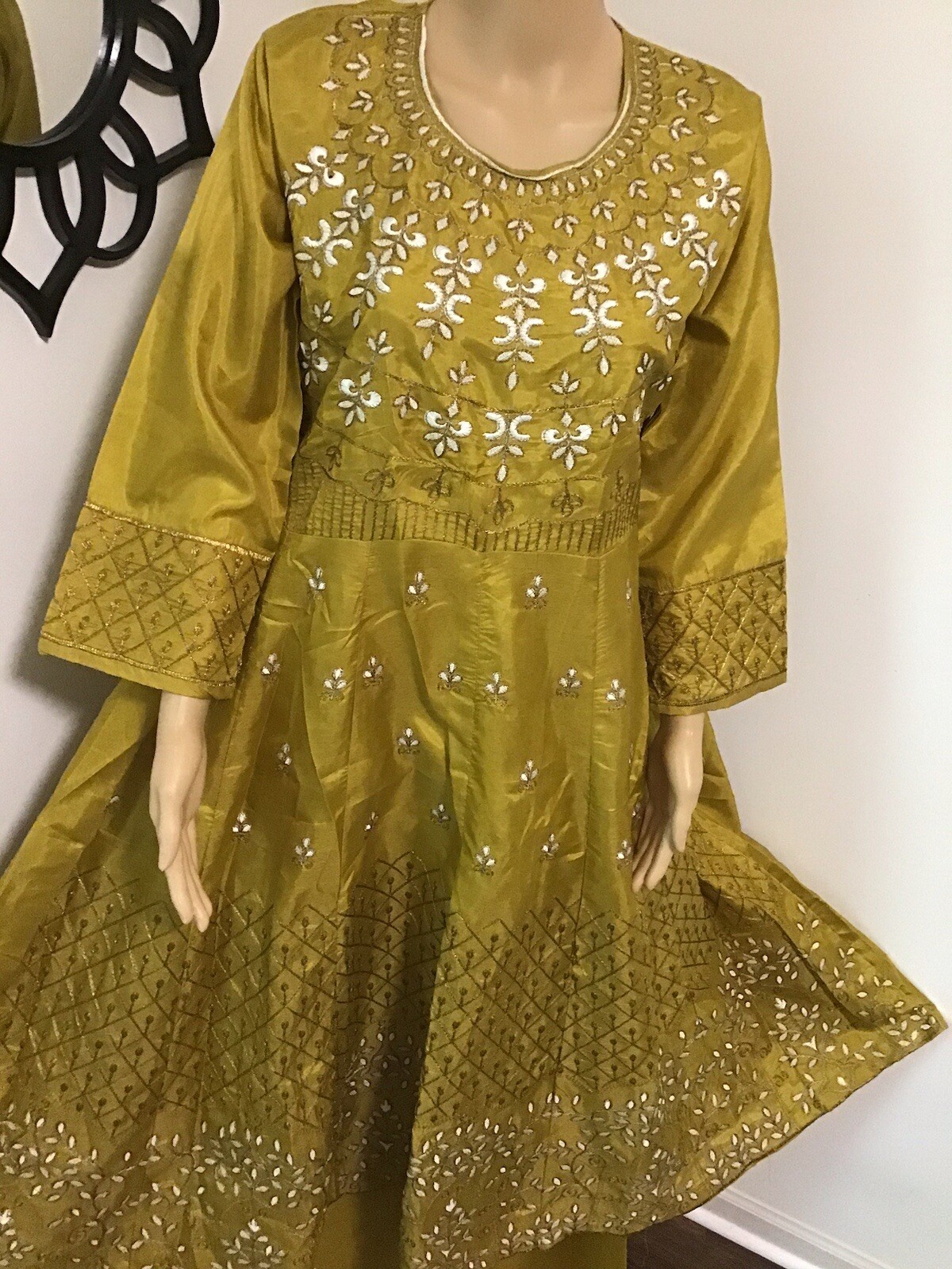 Ethnic Pakistani Indian Fancy Embroidered Anarkali maxi 2pc