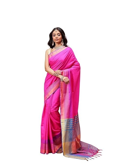 Pattu Art Silk Woven Ready To Wear Saree Pink