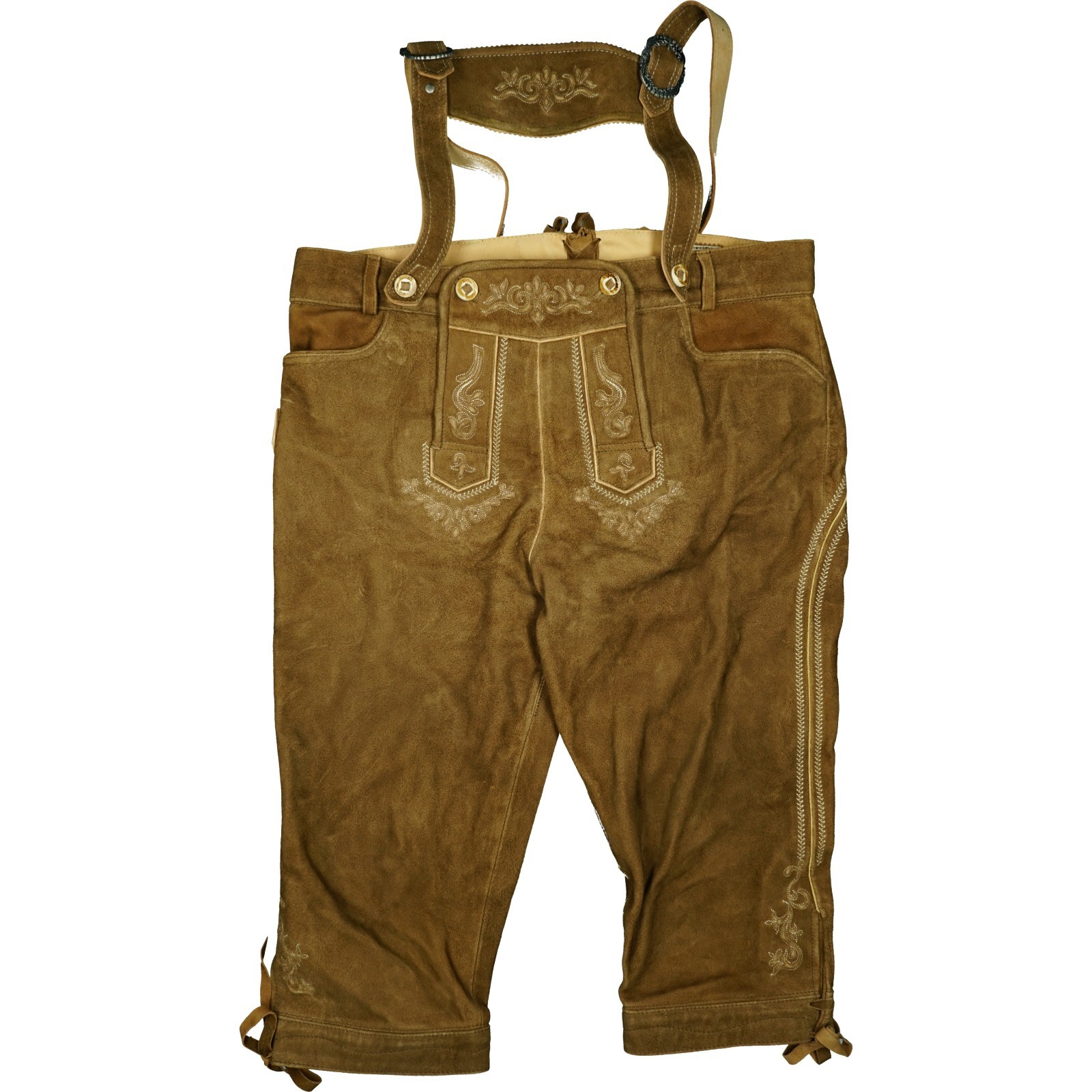 Stockerpoin 56 XXL Brown Men’s Shorts Oktoberfest Trachten Leather Overalls