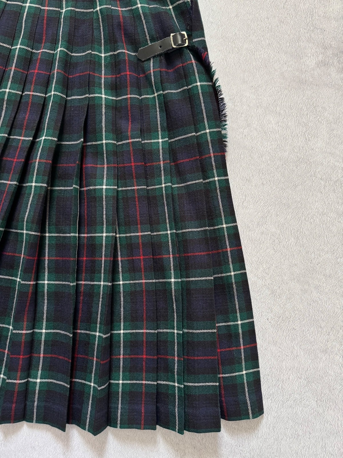 Vintage Hector Russell Kiltmaker Black Watch Tartan Wool Scottish Kilt Men’s