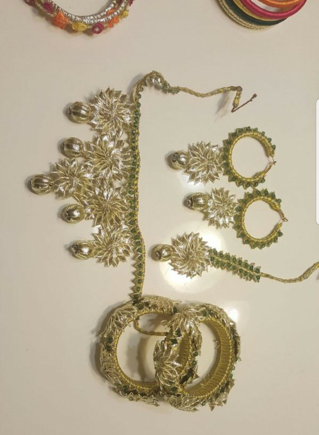 Beautiful Traditional Fancy Gota Jewllery set for Mehndi occasion