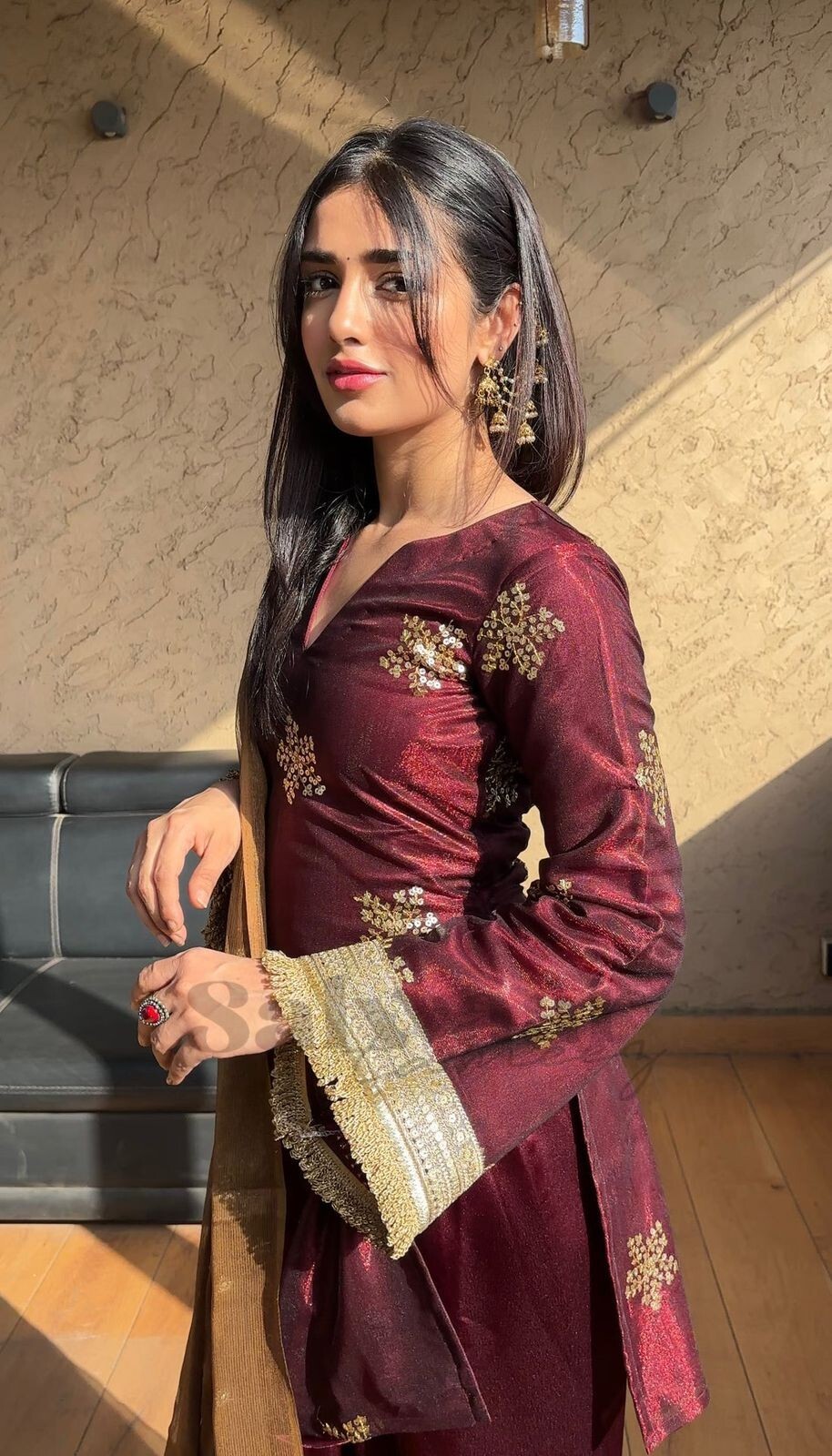 3 Piece Pakistani Designer farshi shalwar suit