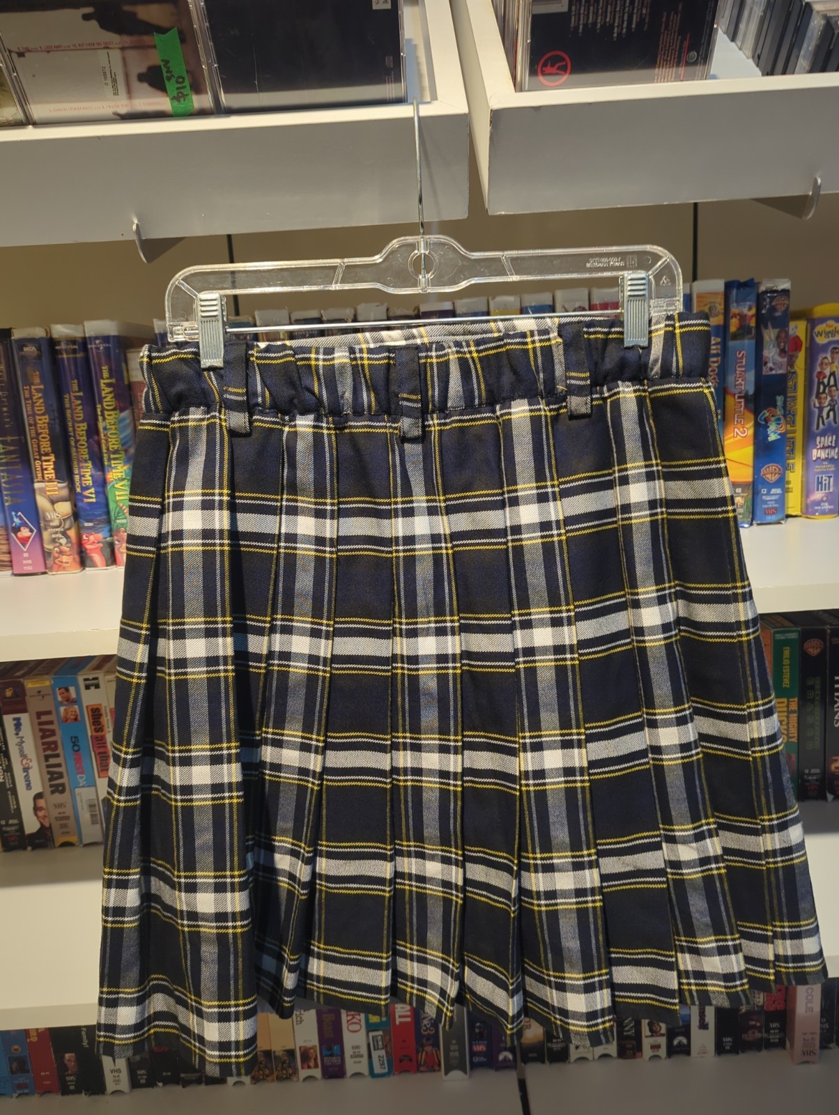 SPORT KILT Medium Navy Plaid TARTAN Made in USA Poly Blend