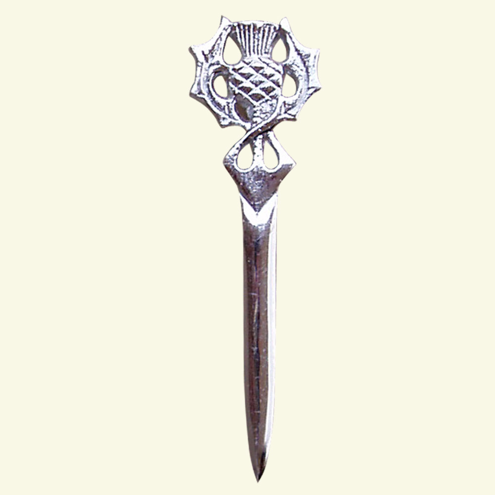 Scottish Kilt Pins Thistle Design Highland Kilt Pin Chrome Finish Brass New AAR