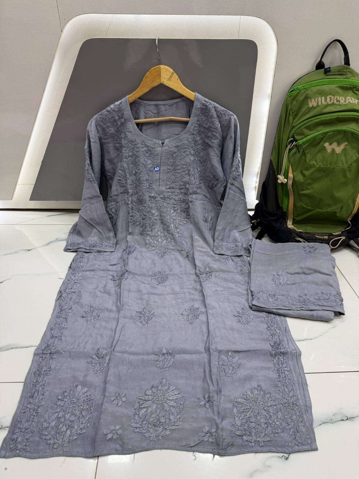 Elegant 3 Piece Plazo Set for Women | Linen Cotton Kurti wit – Handmade in India