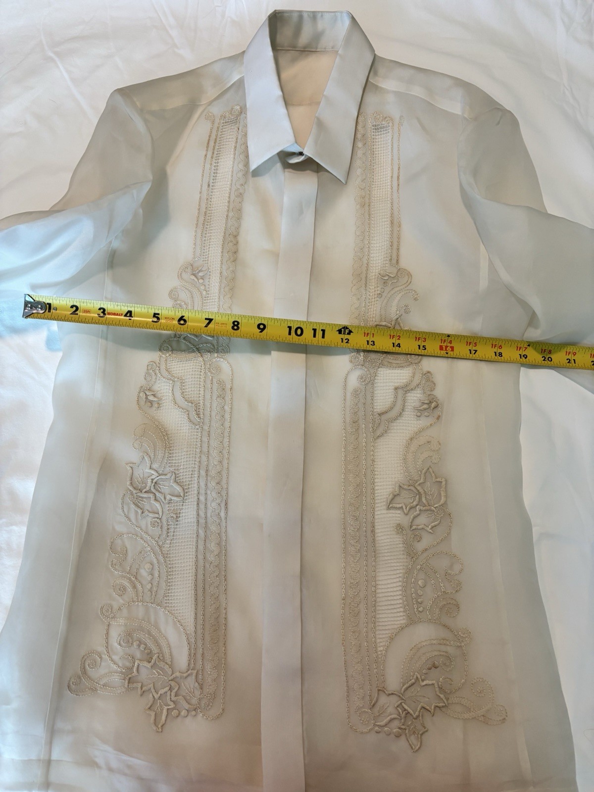 Barong Tagalog For Men (MEDIUM/SMALL) Off White
