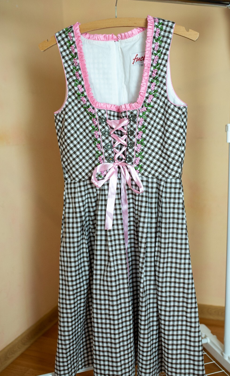 VINTAGE FUCHS TYROL OKTOBERFEST DIRNDL WOMEN’S DRESS Size 38