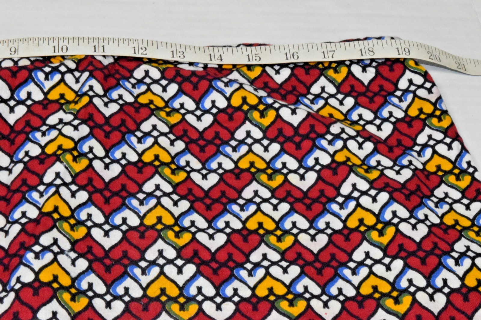Womens African Top and Skirt Set Afri Star Size L Colorful Hearts Made Nigeria