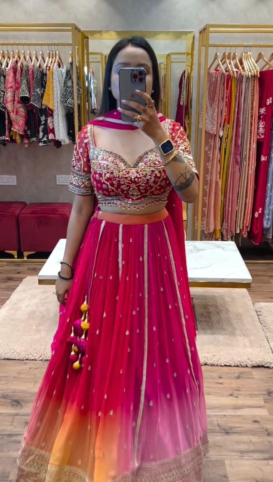 READY MADE LEHNGA CHOLI LEHENGA INDIAN WOMEN WEDDING BRIDAL PARTY WEAR PAKISTANI