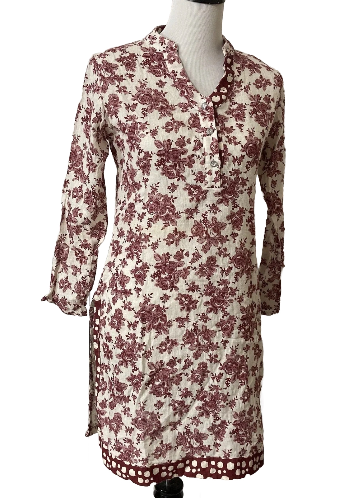 Women’s Hip H Hop Indian Traditional Cotton Tunic Top Ethnic Wear Sz S Sparkles