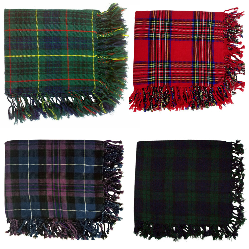 Highlander Kilt Fly Plaids Scottish Piper Tartan Men Highland Traditional Dress