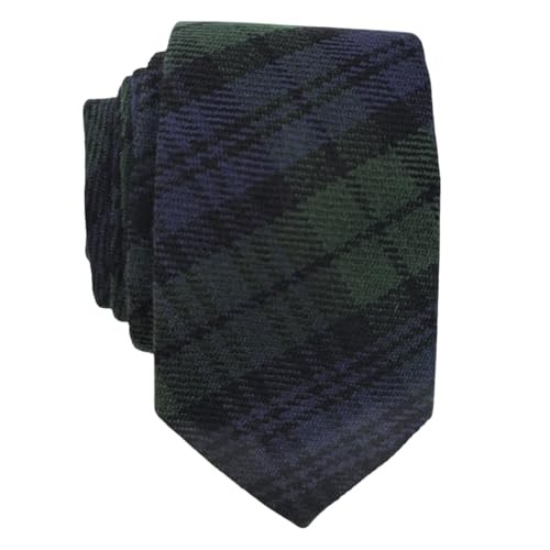 Scottish Tartan Tie – Traditional Plaid, 57″ Length, 3″ Width – Black Watch