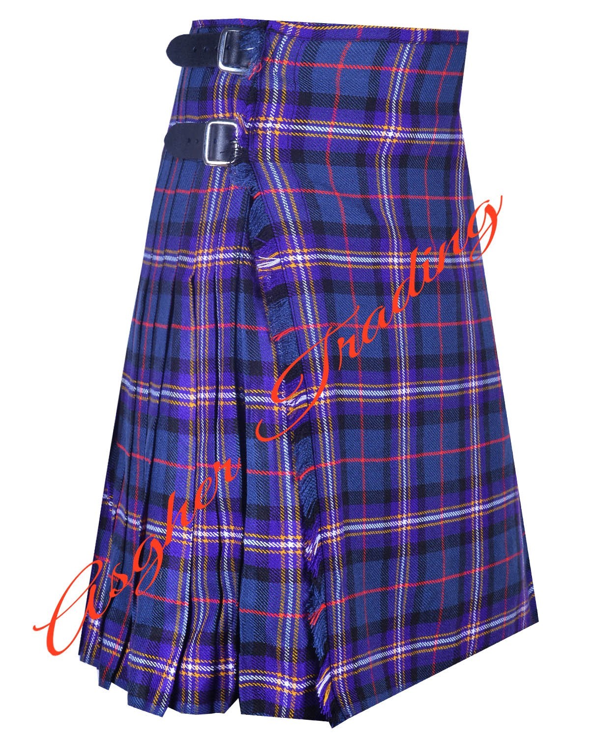 Masonic Tartan 8 Yard Kilt, Scottish Men’s Traditional kilt & Custom Size kilts