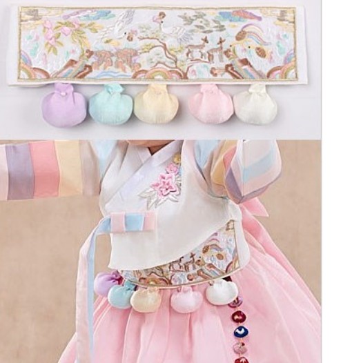 Korean Traditional Hanbok Accessory Belt Baby First Birthday Party 3 Colors