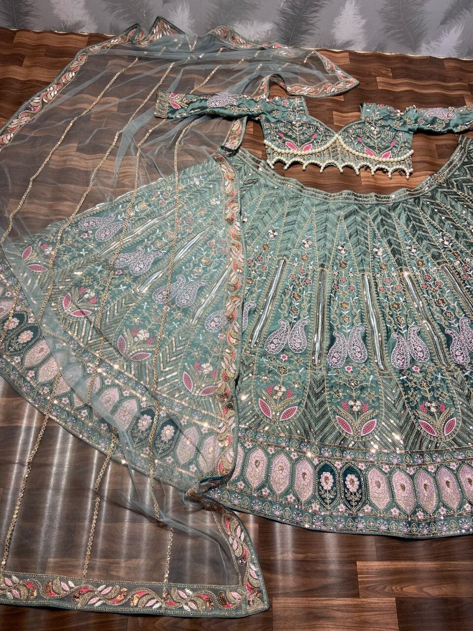 INDIAN STYLE KASTURI SILK LEHENGA CHOLI WITH DUPATTA FOR WEDDING & PARTY WEAR