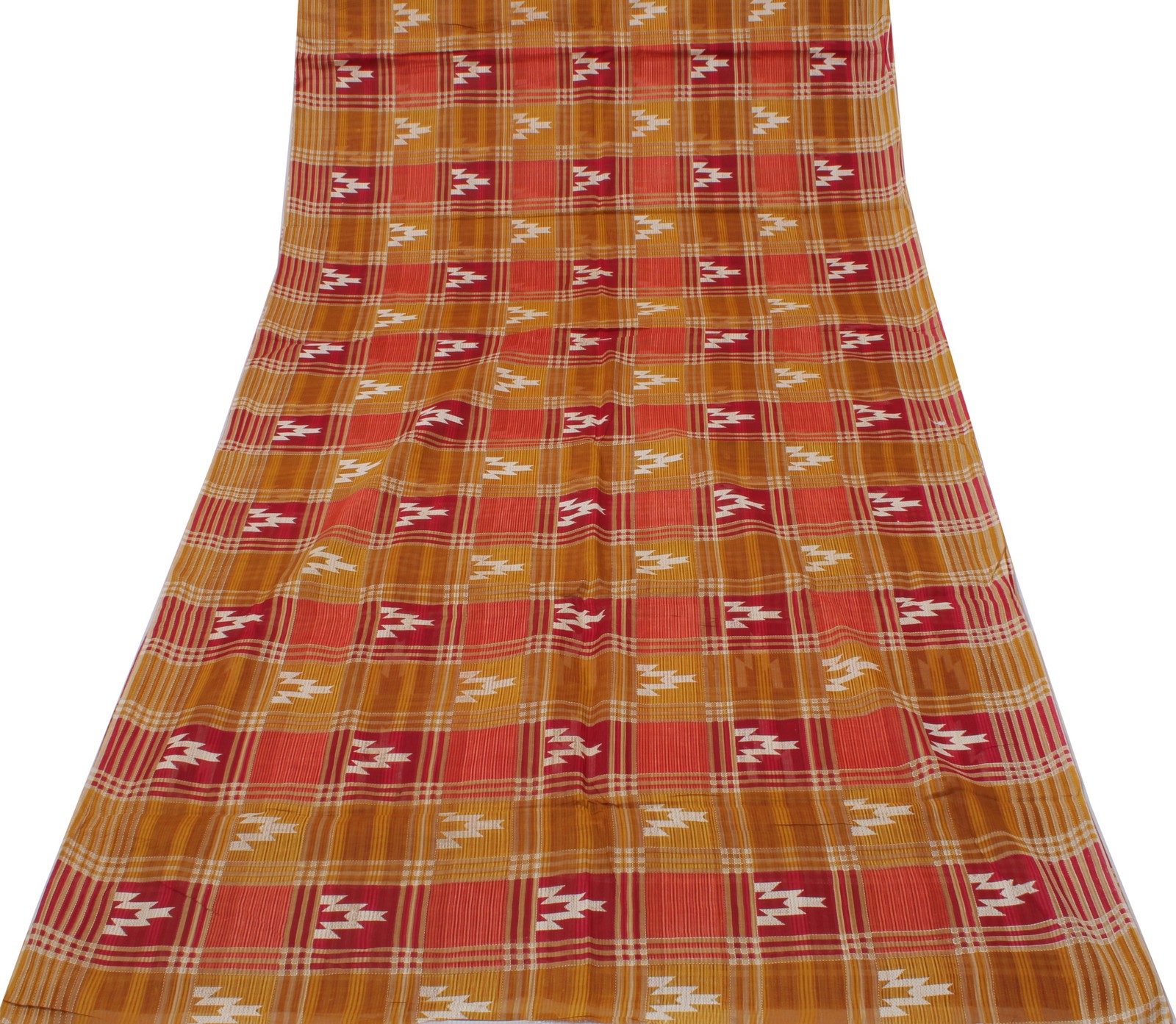 Sushila Vintage Multi-Color 100% Saree Pure Cotton Printed 5 Yard Craft Fabric