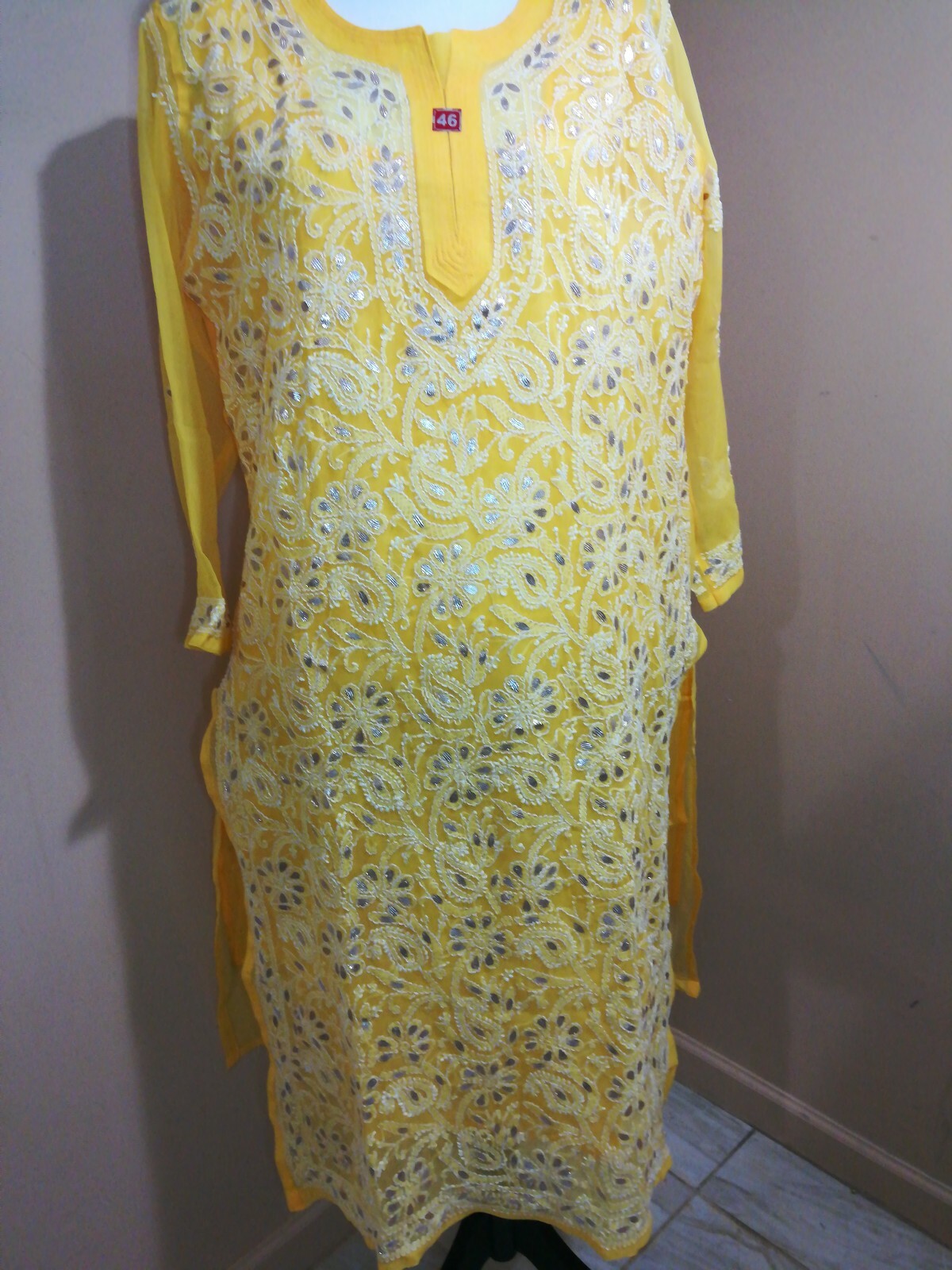 Chikankari With Gotapatti Work US seller with free cotton cami