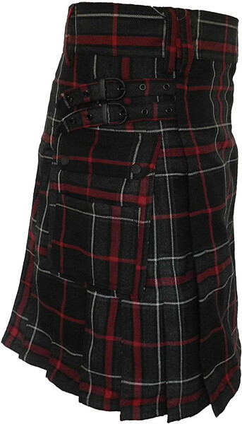 Scottish Spirit of Highlander Tartan Utility Kilt For Men 28 “to 60” Inch Waist