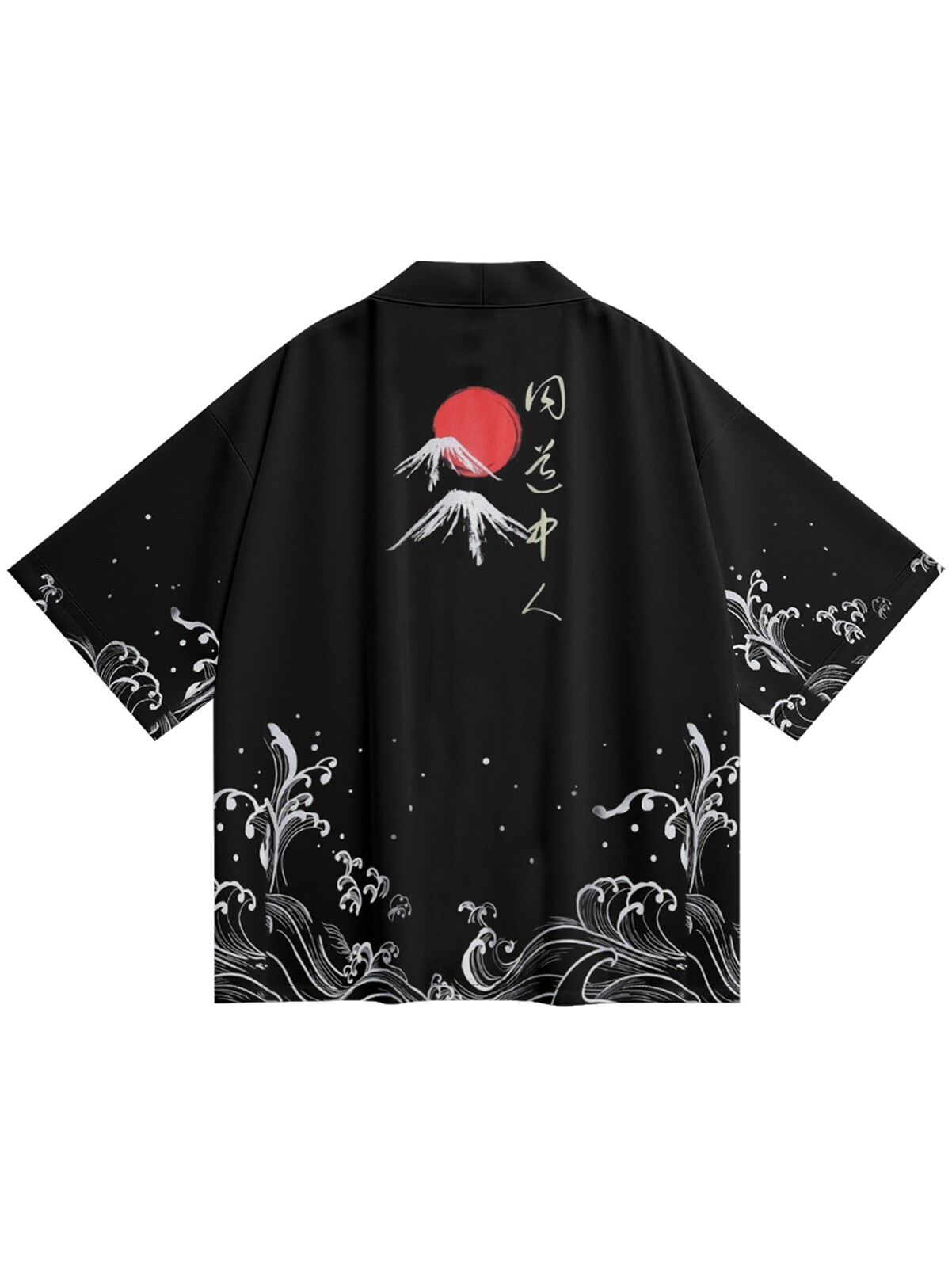 Niepce Unisex Japanese Graphic Lightweight Kimono Cardigan Shirt Tops