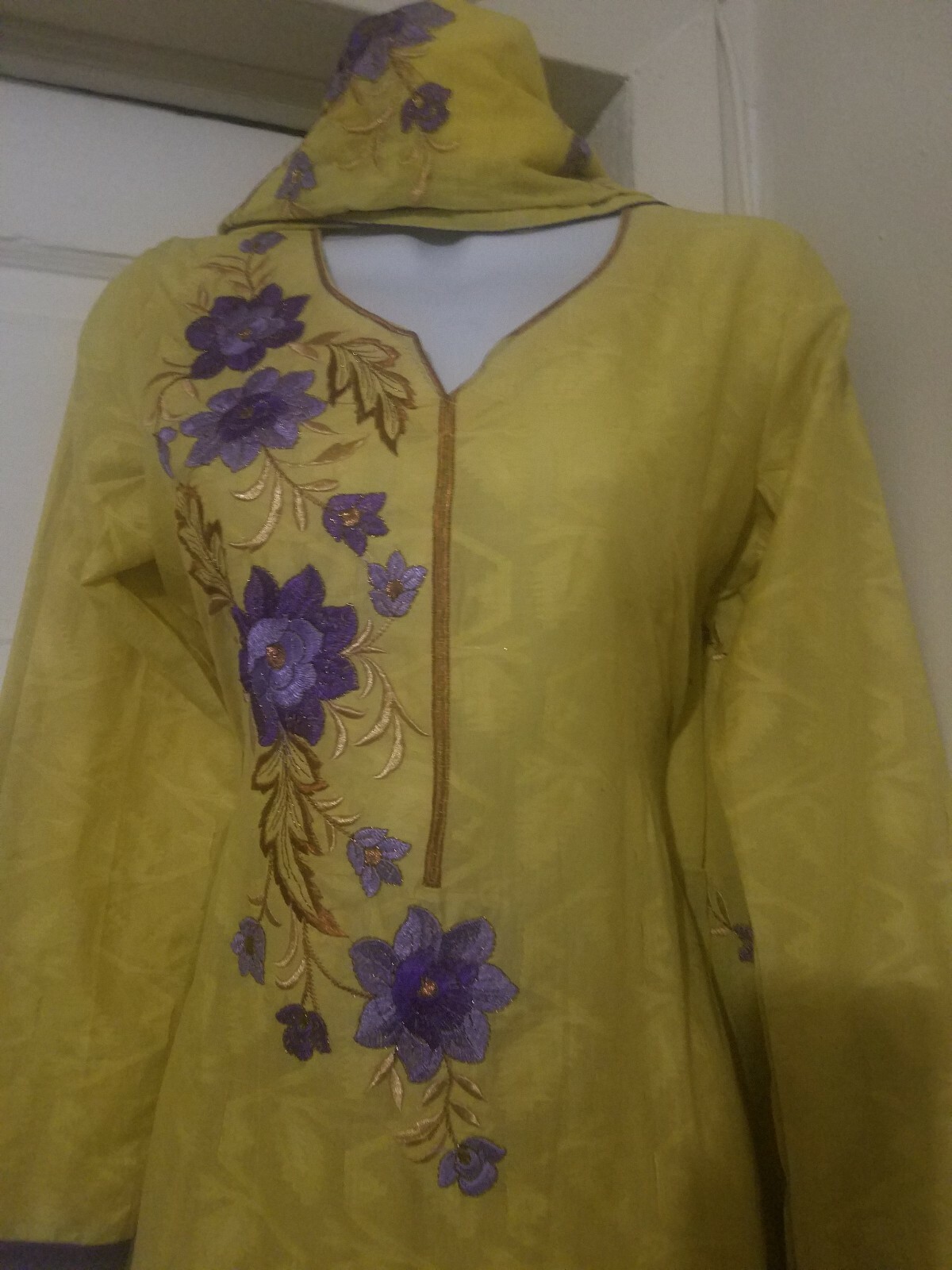 Diwali sale Digital khadi stitched Vibrant indian designer suit~Bust 38M