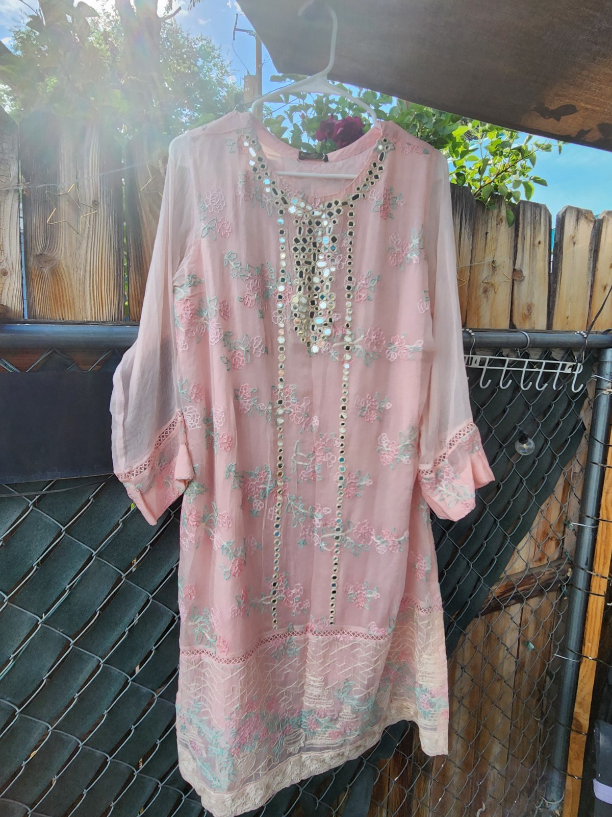Agha Noor light pink tunic top
