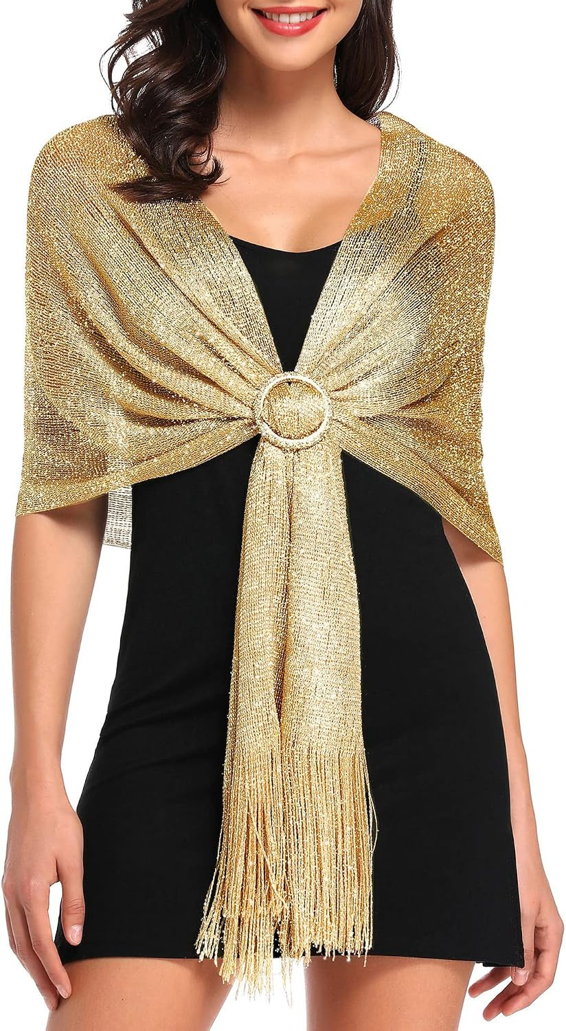 Sparkling Metallic Shawls and Wraps for Evening Party/Wedding/Formal Dresses (Wi