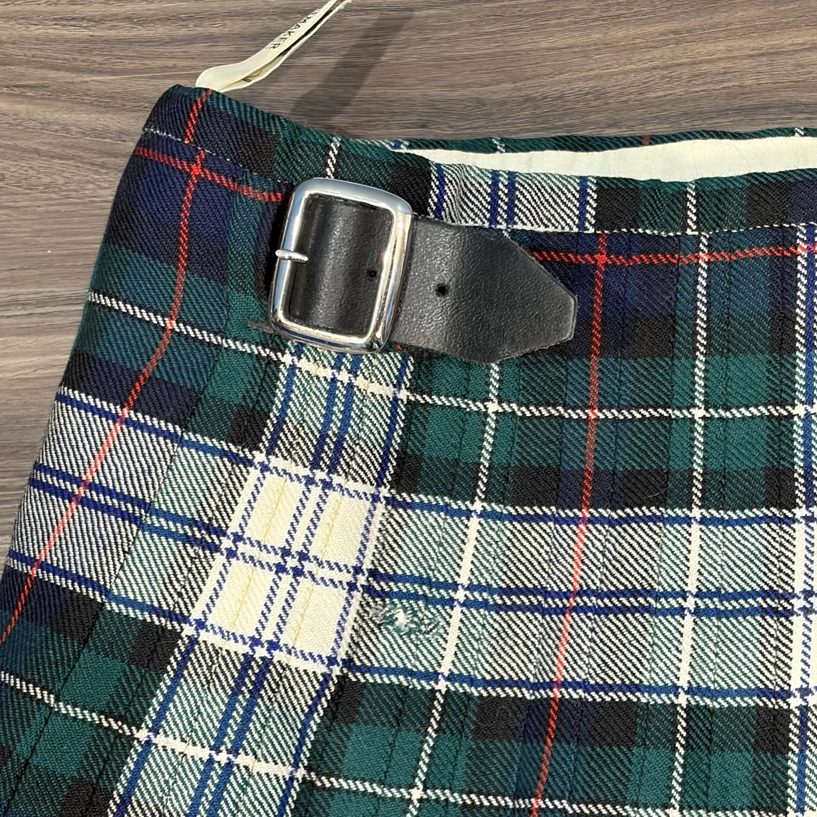 Vintage Hector Russell Kiltmaker Mackenzie Wool Scottish Tartan Kilt Holes SM
