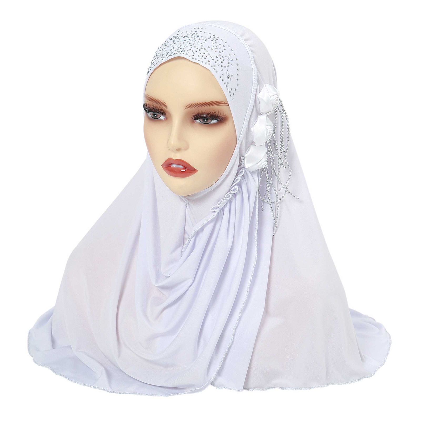 One Piece Women Amira Muslim Long Scarf Hijab Pull On Ready Headscarf Wrap Shawl