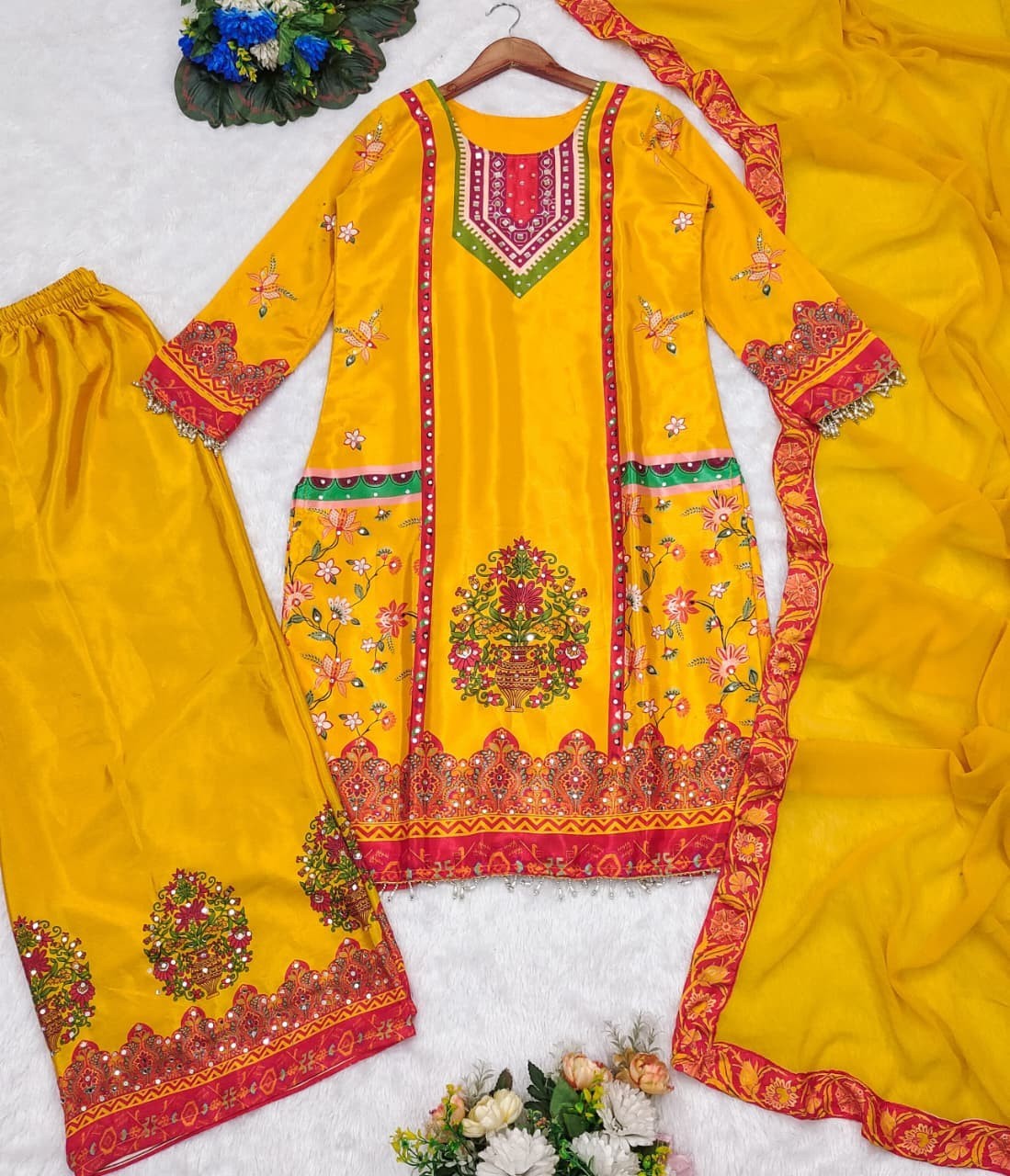 Designer Indian Pakistani top plazzo Bollywood Dress Party Wear Suit wedding