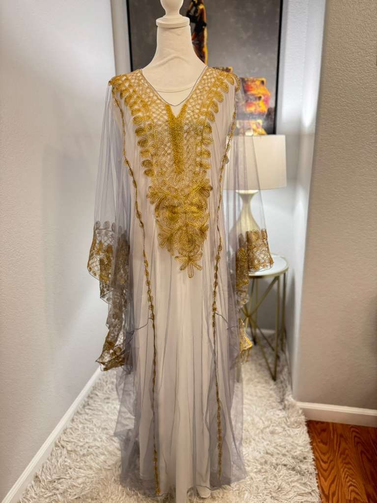 Reem Hashimi Free Size – Women’s Embroidered Dress, Perfect for Eid, Abaya
