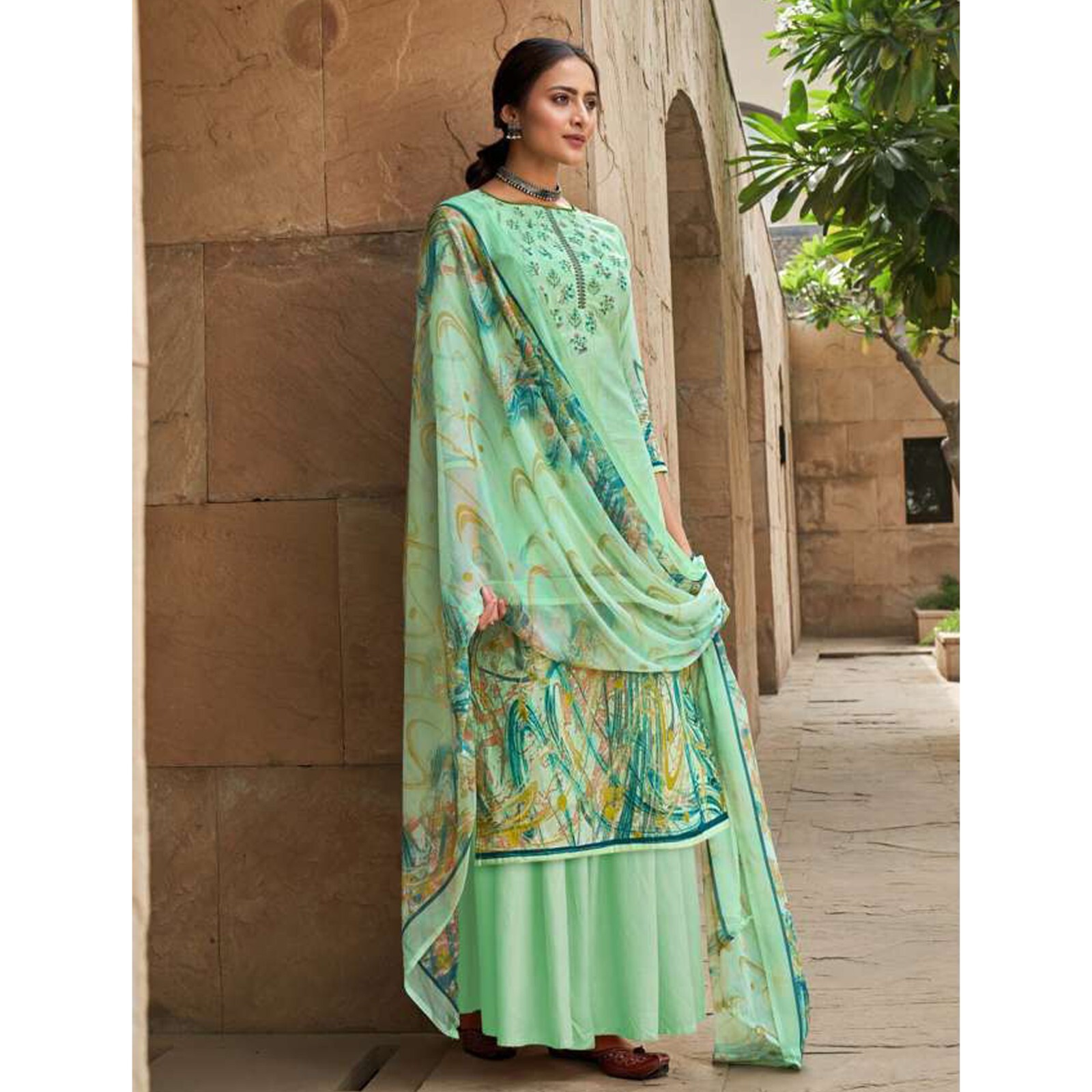 Pure Cotton Summer Wear Indian Designer Women’s Salwar Kameez Plazzo Dresses