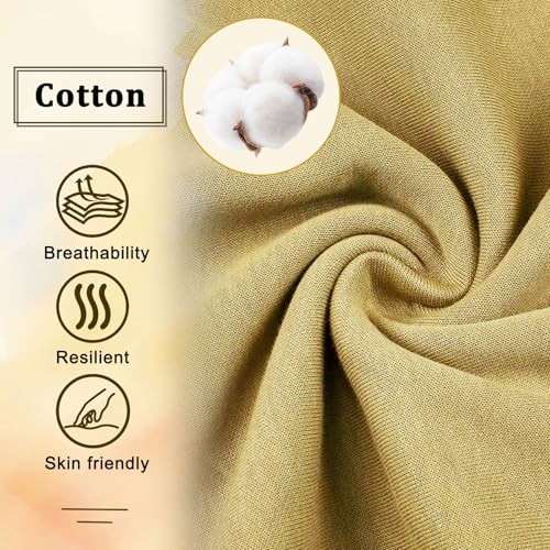 Cotton Tie 2.56” Skinny Ties for Men, Solid Color Neckties for Casual, Yellow