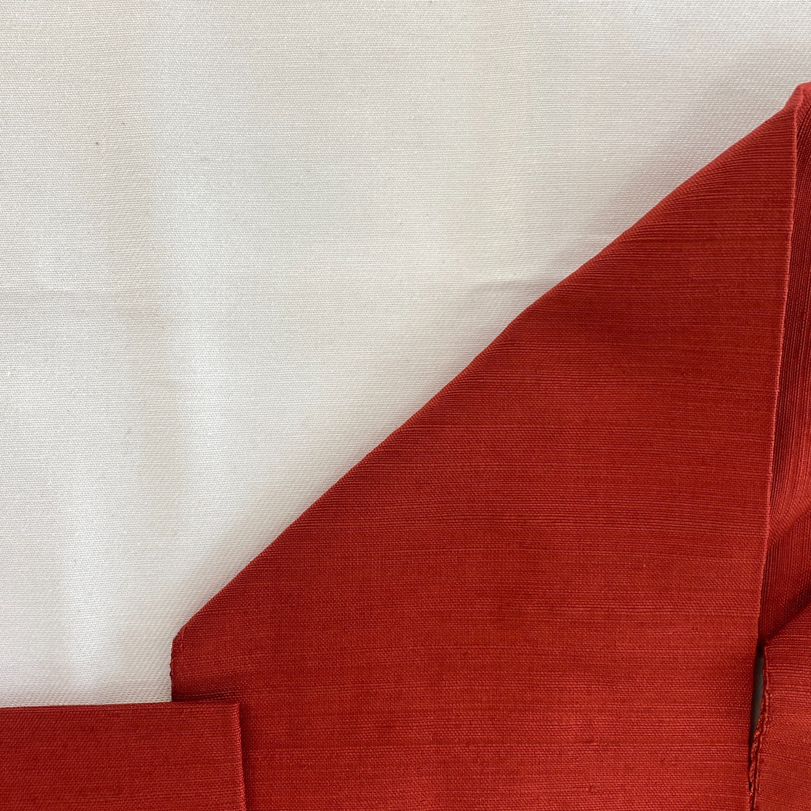 Japanese Vintage Kimono Nagoya Obi Cotton Red Traditional Embroidery 143x 12 in