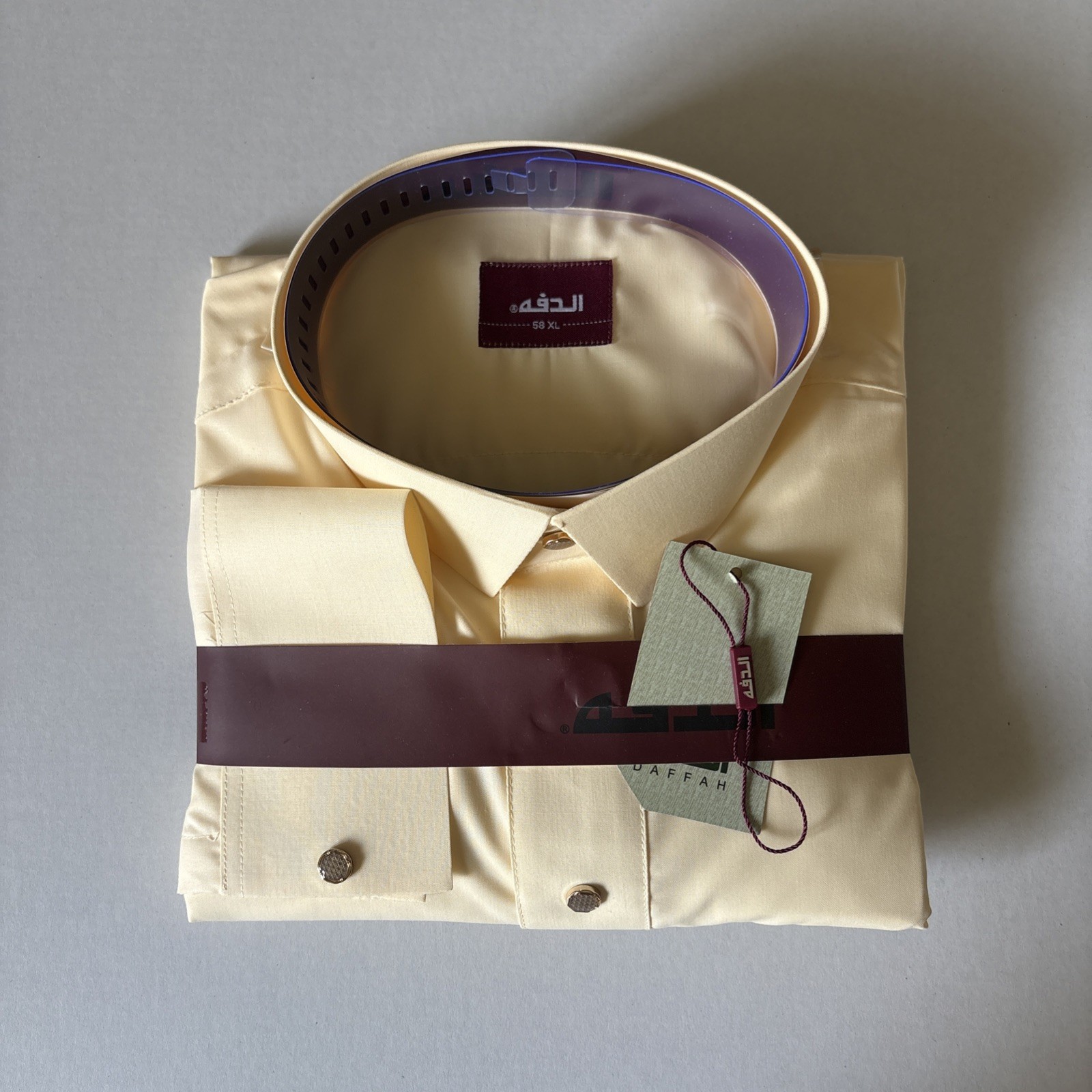 MEN Size 58XL DAFFAH High Quality ALL SEASON Thobe CUFF SLEEVE SHIRT COLAR