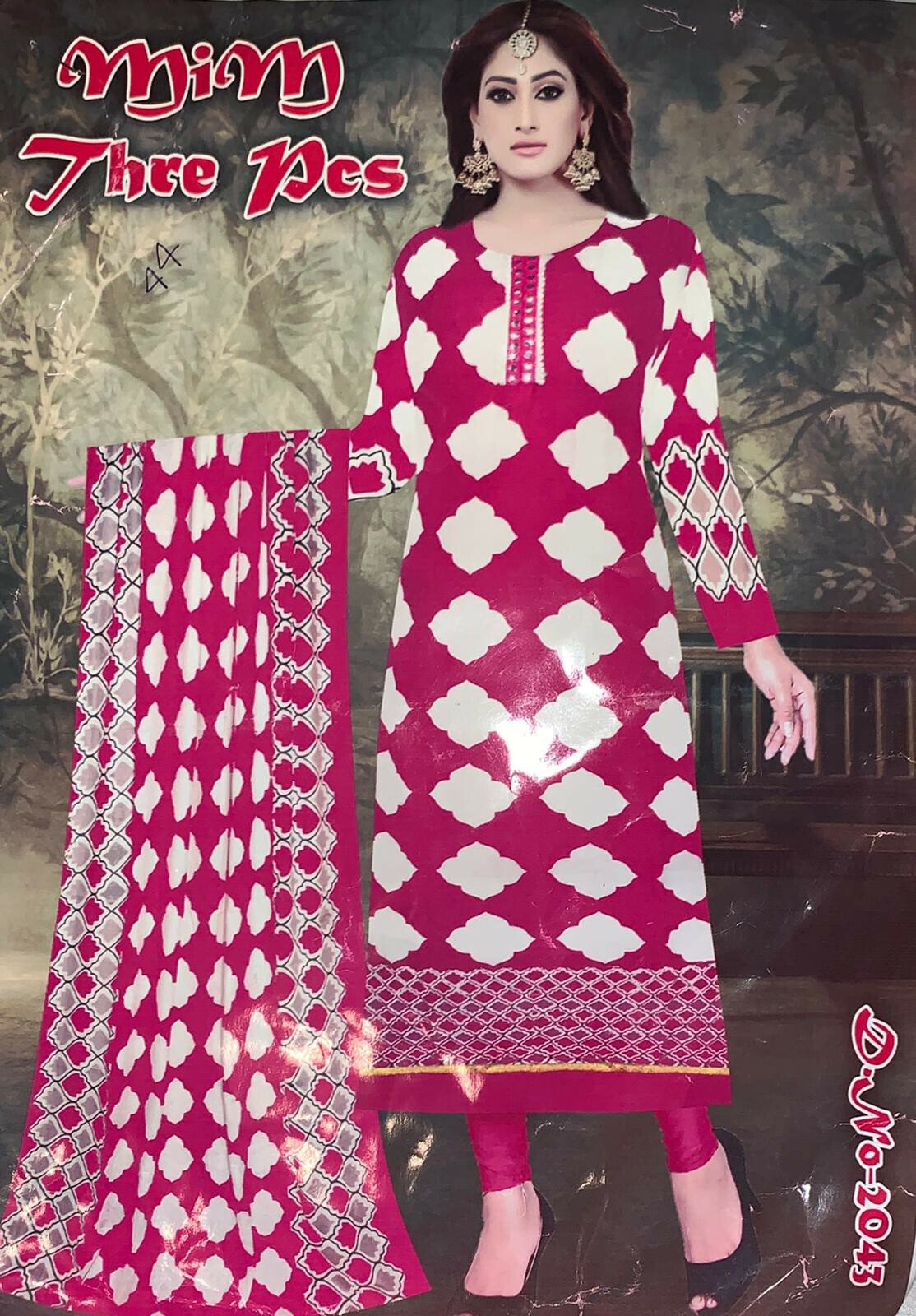 Indian Pakistani Embroidery Khadi PartyKameez Designer Suit Bollywood Dress~42L