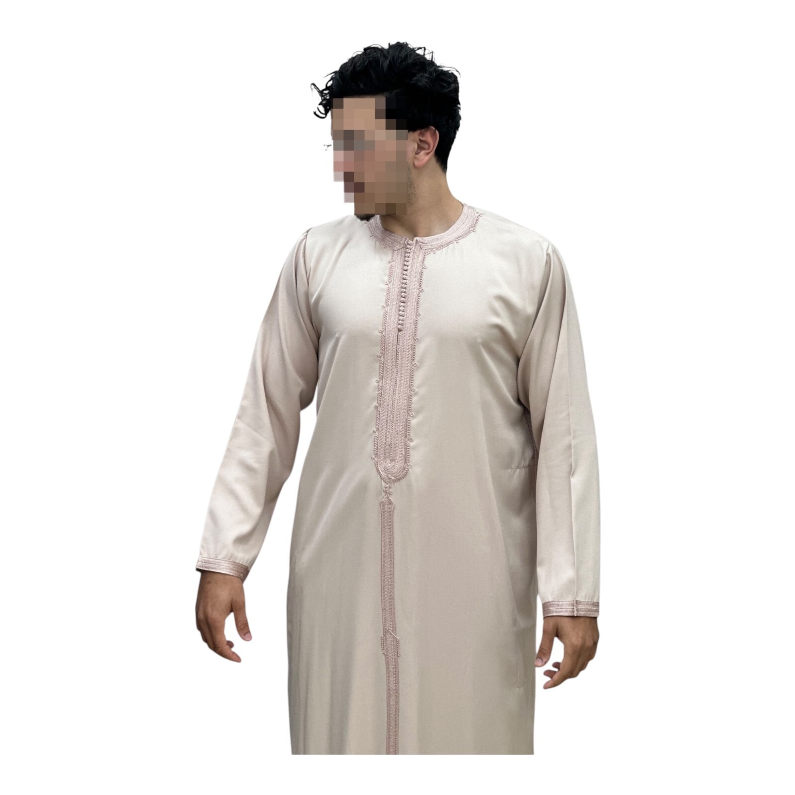 Moroccan Mens kaftan Long Sleeve Embroidery Caftan Thobe For Men Dishdasha