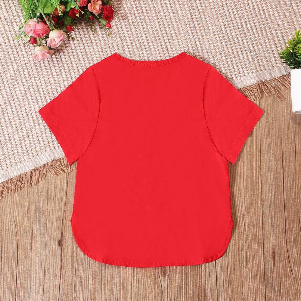 Summer Kids Boys Short Sleeve Blouse Top Casual Ethnic Shirt Islamic Clothing