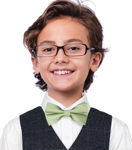 Pre-Tied Bow Ties, Formal Solid M – (6-18 yrs., schoolers, teens) 23 Sage Green