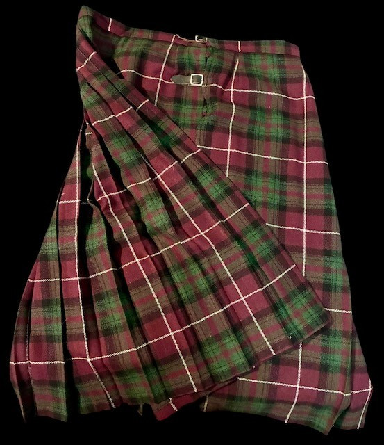 Ladies “BLAIRE” tartan plaid kilt skirt Gimbels England sz US-4 UK- 8 Waist 35″