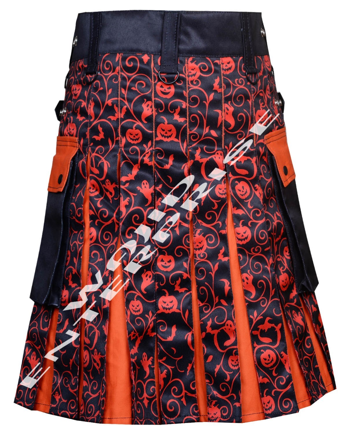 Handmade Scottish Halloween Hybrid Utility Kilt 100% Cotton Kilt Men Custom Size
