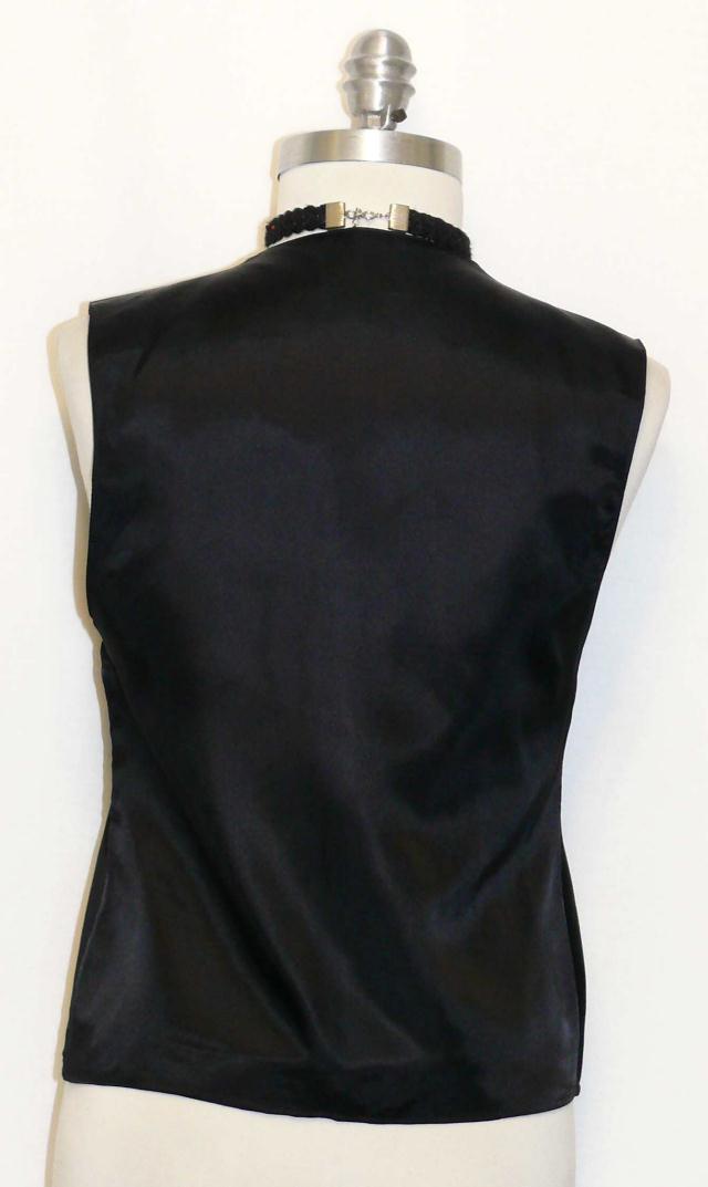 BLACK ~ COTTON Women Velvet German Evening Dress Skirt Pants Suit VEST 36 2 4 XS