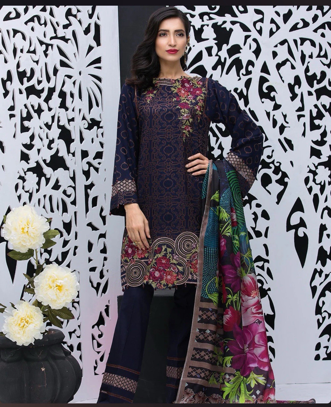 Jazmin by Baroque Lawn Festive Edition luxury salwar kamiz Free Size Unsitiched
