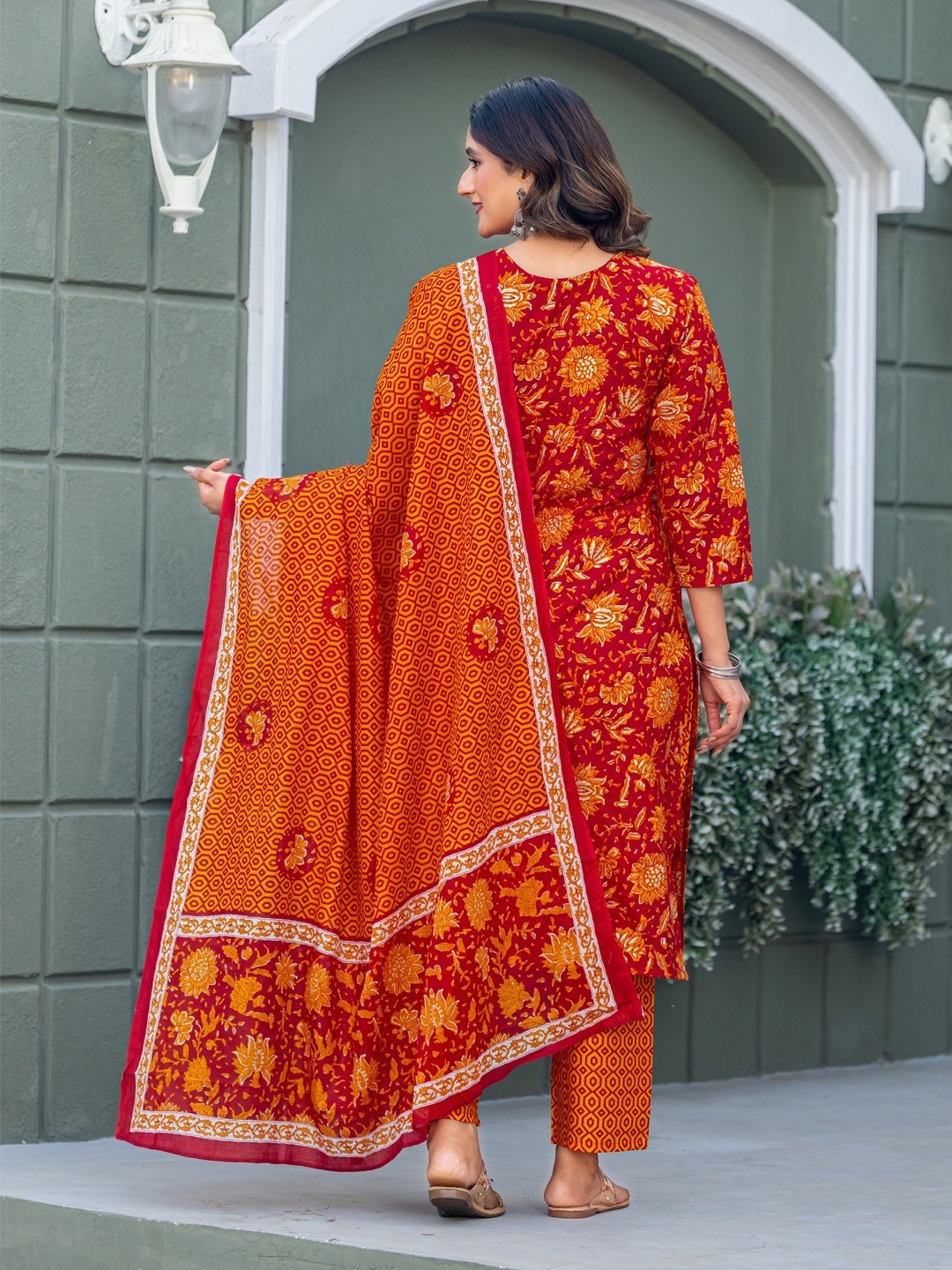 Fully Stiched Cotton Kurti Pant and Dupatta, Stylish Kurti Set for Women