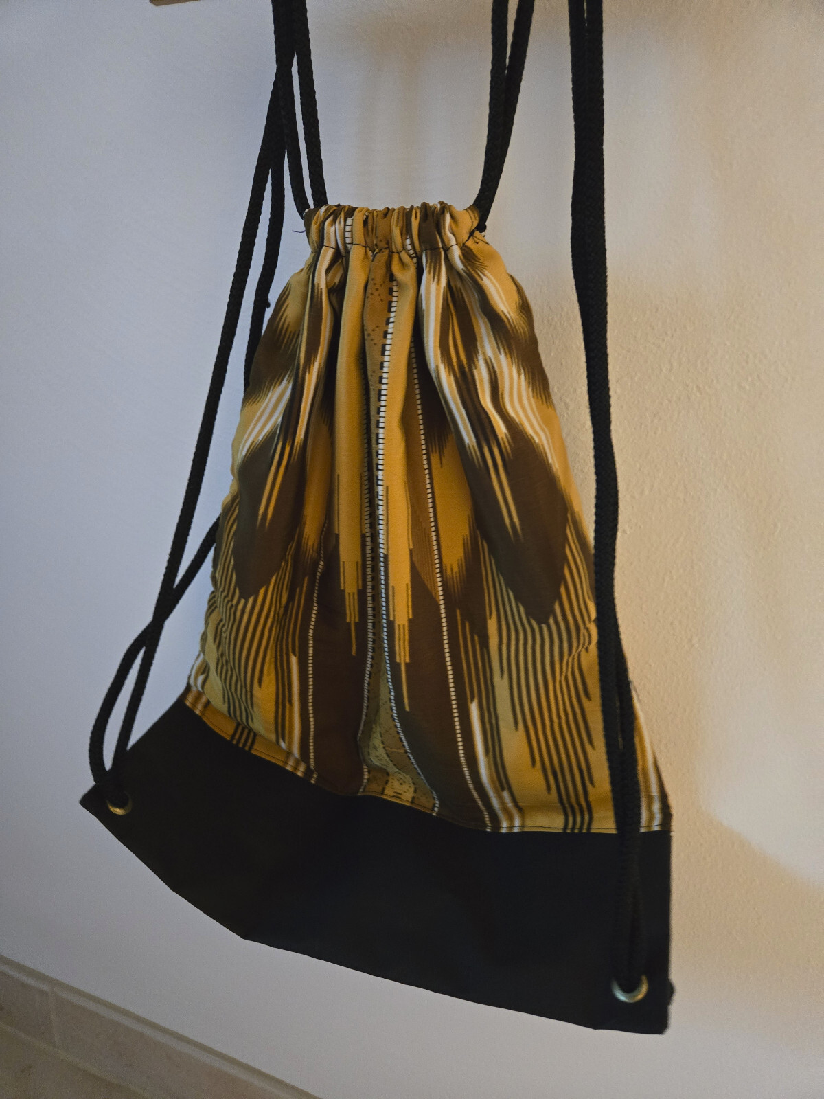 Drawstring Bag, Philippine Local Artisan Upcycled Fabric Sustainable Fashion