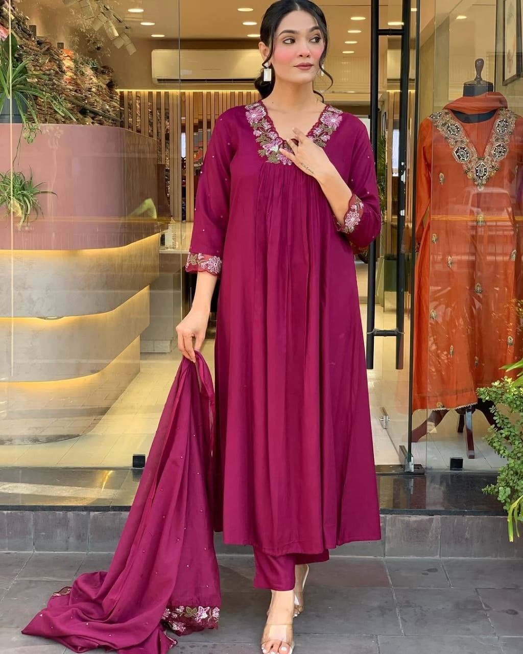Readymade salwar kameez Kurta Pant Dupatta Set Indian Kurtis For Woman