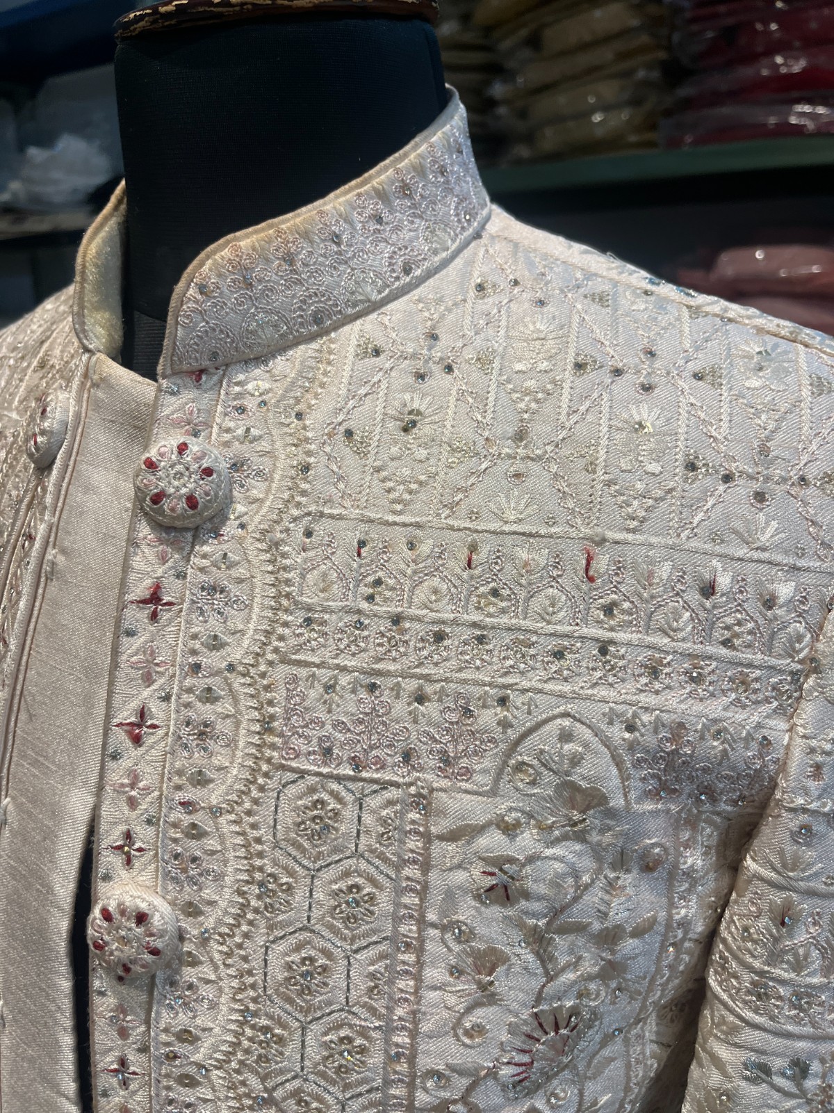 handwork Sherwani Men Wedding Party Indo Western Indian Pakistani Ethnic Wear