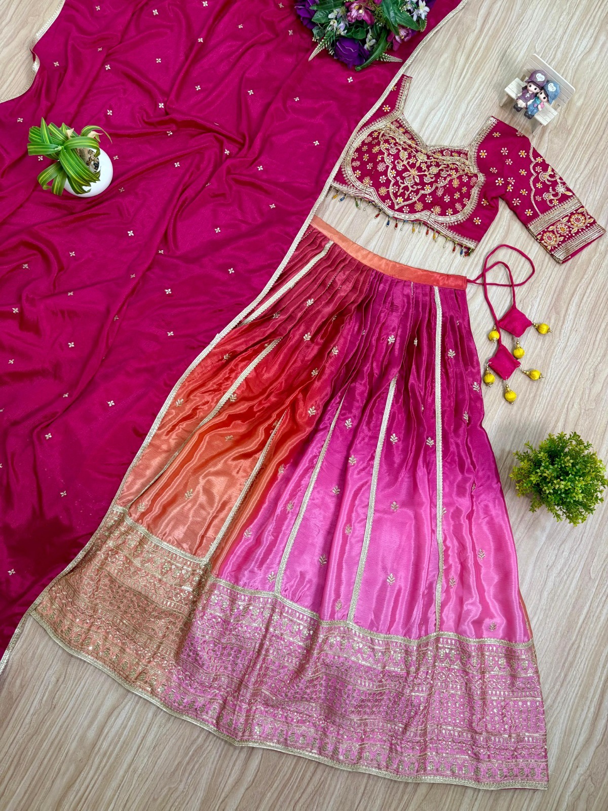 READY MADE LEHNGA CHOLI LEHENGA INDIAN WOMEN WEDDING BRIDAL PARTY WEAR PAKISTANI