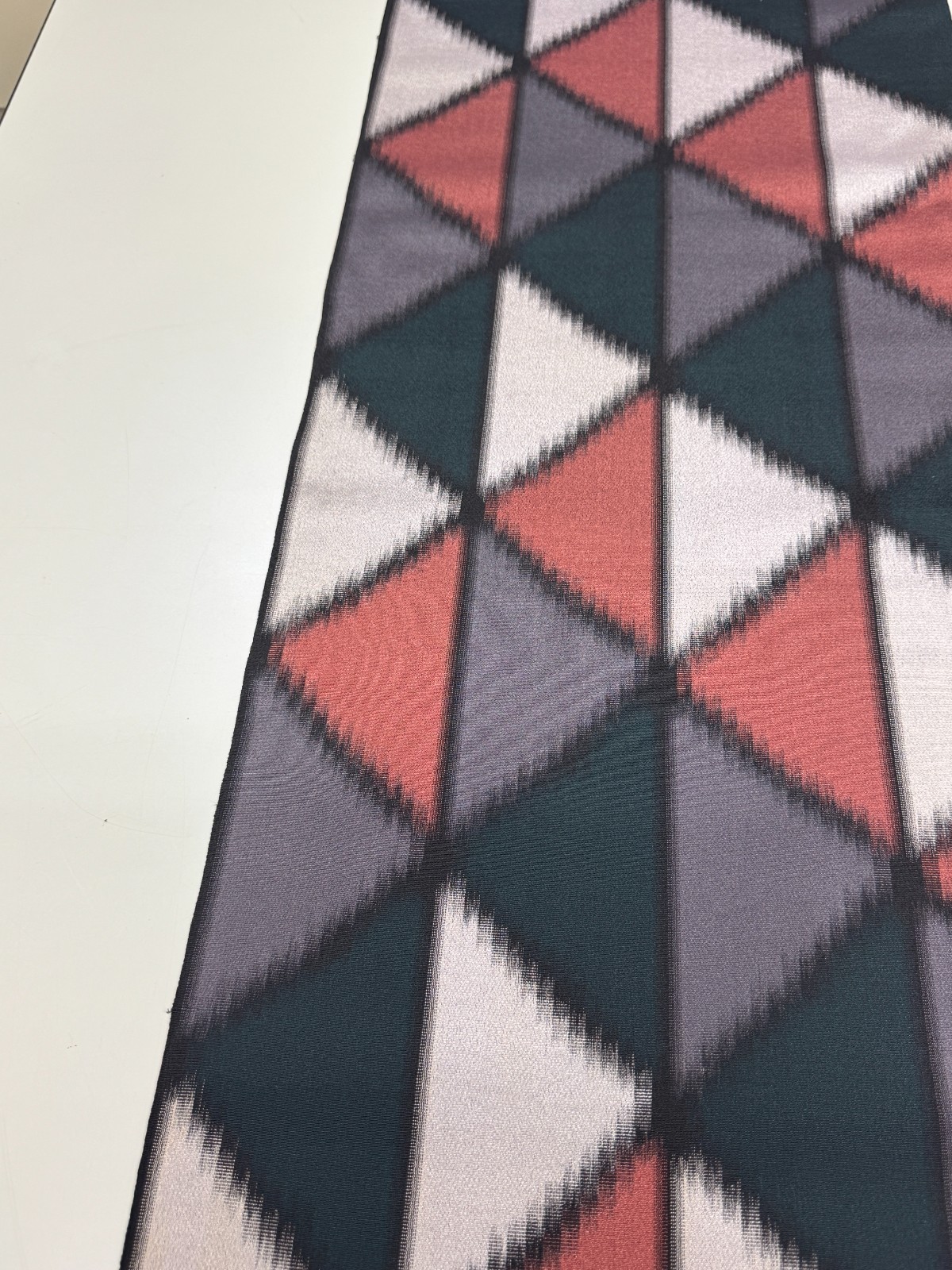 Japanese Vintage Kimono Fabric cloth Boro Silk Gray tradition 35.4×13.7 in